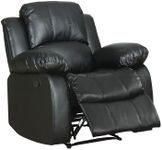 Homelegance Resonance 40" Bonded Leather Recliner, Black