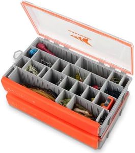 KastKing HyperSeal Waterproof Tackle Box, 3700 Deep Tackle Trays, Fishing Tackle Box Organizer With Removable Dividers, Fishing Gear & Fishing Accessories Storage