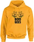 Hippowarehouse Boo Bees Unisex Hoodie Hooded top (Specific Size Guide in Description) Gold