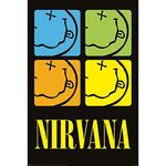 Pyramid Poster Nirvana Smiley Squares, Multicoloured, 24 x 36 Inches