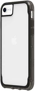 Griffin Survivor GIP-042-BLK Clear Case for Apple iPhone SE (2020) / 8/7 / 6S / 6 [Slim Design I Shock Absorbing Corners I Qi Compatible Mobile Phone Case] (Black/Transparent)