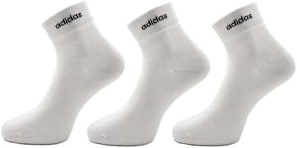 adidas Cushioned Sportswear Ankle Length Socks Pairs Of 3 Cotton Socks For Men (Ad-7093, White), Grey