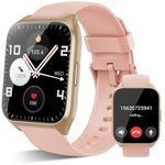 Smart Watch for Men Women (Answer/Make Calls), Smart Watches with 1.85HD Touch Screen,112+ Sport Modes, Step Counter, IP68 Waterproof, Heart Rate/Sleep Monitor Fitness Watch for iOS Android, Pink