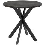 HOMCOM 29" Round Dining Table for 2-4 People, Modern Contemporary Kitchen Table with Steel Legs, Black