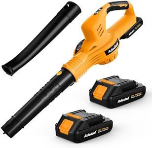 Leaf Blower Cordless, 20V Leaf Blowers with 2X Battery and Charger 150MPH 2 Speed Electric Blower for Lawn Care,Patio, Garden, House, Depot