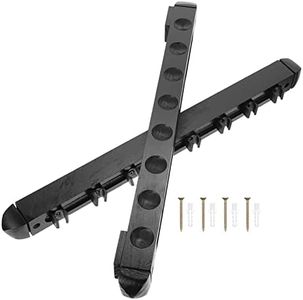 BESPORTBLE Wall Mounted 8 Pool Cue Rack 1 Set Wall Billiard Rod Rack Wood Pool Cue Holder Pool Cue Stick Holder for Pool Bars Clubs Billiard