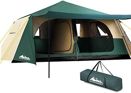 Weisshorn Instant Up Camping Tent, 6 Person Easy Setup Dome Tents Outdoor Family Travel Hiking Trip, Portable Shelter Sun Protection Water Resistance Green