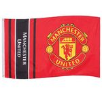 Manchester United FC Official Football Gift 5x3ft Striped Body Flag