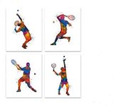 Male Tennis Player Sport Abstract W