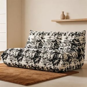 WHGBJA Loveseat Bean Bag Chair for Adults, Comfy Beanbag with Memory Foam