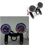 DLLL Universal Motorcycle LED 12V Dual Odometer Speedometer Tachometer Gauge LED Backlight Kit for ATV Honda Yamaha SR XV RX Cafe Racer Suzuki Honda Kawasaki Cruisers Harley