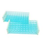 2PCS 50 Positions Plastic Test Tube Stand Bracket Rack, Detachable centrifuge Tube Rack Aperture 18mm