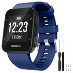 TopPerfekt Strap Compatible with Garmin Forerunner 35, Soft Silicone Replacement Watch Band Strap for Garmin Forerunner 35 Smart Watch, Fit 5.11-9.05 Inch (130-230 mm) Wrist (1- Navy)