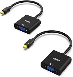 BENFEI Mini DisplayPort to VGA 2 Pack, Mini DP Display Port to VGA (Thunderbolt Compatible) Male to Female Adapter Compatible for ThinkPad SurfacePro PC