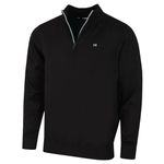 Calvin Klein Mens Campus 1/2 Zip Sweater - Black/Silver - L