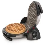 Presto 03510 Ceramic Flipside Belgian Waffle Maker, Stainless Steel, Black