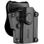 Universal OWB Holster, Tactical Polymer Paddle Holsters for 1911 Beretta Bersa CZ FN Girsan Hi-Point Ruger Sig-Sauer Smith&Wesson Springfield Steyr Taurus Walther & More, Adjustable Size & Direction -Right Handed