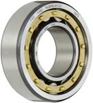 FAG NU205E-M1-C3 Cylindrical Roller Bearing, Single Row, Straight Bore, Removable Inner Ring, High Capacity, Brass Cage, C3 Clearance, 25mm ID, 52mm OD, 15mm Width