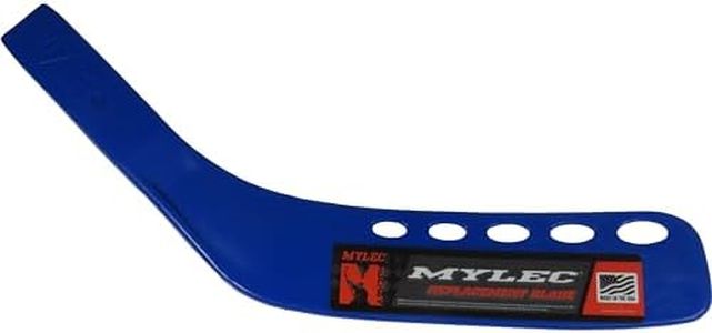 MyLec Hockey Stick Blade, Replacement Street Hockey Blade, Lightweight & Durable, High-Impact Fiberglass, Air-Flo Design, with 2 Screws, Secure Fit, for Most Wood Hockey Shaft (Right Handed, Blue)