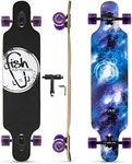 Long Board Skateboard for Adults Teenagers Kids Ages 6-12 Adults Men Women Complete Skateboard Cruiser for Cruising Carving Free-Style and Downhill 41 Includes High-Speed Bearings & T-Tool