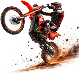HAPPYRUN F18 Electric Dirt Bike Mid-Drive Motor 6000W Peak, Electric Motorcycle 60V 30Ah Removable Battery, 60-Mile Range, 46mph, Dual Hydraulic Brakes & Full Suspension Electric Motorcycle