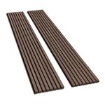 Olanglab Wood Slat Acoustic Wall Panels, 2 Pack Wood Slats for Wall, 94.48"x 12.59"x 0.82" Each (Walnut)