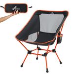 Sportneer Portable Camping Chair, Large Folding Camping Chairs for Adults, Chaise Camping Compact & Lightweight Outdoor Foldable Camp Chair for Camping Backpacking Hiking Lawn Picnic Travel