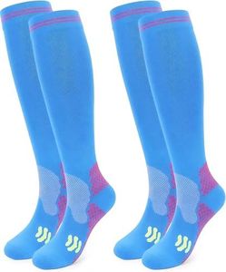 Odtmger Compression Socks (2/3 Pair) for Men and Women 20-30 mmHg Compression Stockings Circulation for Cycling Running Support Socks