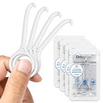 OrthoKey Clear Aligner Removal Tool for Teeth — Invisalign Remover Grabber for Invisible Removable Braces and Retainers — Fits in a Dental Carrying or Aligner Case Cleaner — Small Size, White (4-Pack)