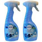 Febreze Classic Fabric Freshener Spray - Water-Based Clothes and Furniture Refresher, Antibacterial and Odor-Eliminating for Sofas, Bedding, Carpets, and Linens, Set of 2x500 ml