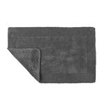 Allure Heavyweight Reversible Bath Mat, 100% Cotton, Super soft, Washable, Large Size 53cm x 85cm (Charcoal)