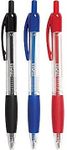 Staples Retractable Ballpoint Pens 1.0 mm Tip Pack of 50 Assorted Colors - 20 Black 20 Blue & 10 Red