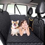 Happept Back Seat Extender for Dogs, Dog Car Seat Cover with Hard Bottom Dog Car Seat Bed, Car Bed Waterproof Dog Hammock for Car Dog Car Bed for Car, SUV, Truck (Black, M)