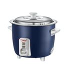 Prestige Cute 0.6-2 SS 300W Electric Rice Cooker Dark Blue|0.6L Open Type|Stainless Steel Cooking Pan 2U|Can Cook Upto 0.3Kg Of Rice|Cool Touch Handles|1 Year Warranty