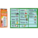 Easy-Daysies Classroom Management Tool Magnets, Trousse de l’instituteur/institutrice, for Grades 1-7, French Version, Includes 18 Magnets (96027)