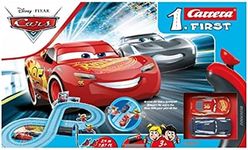 Carrera FIRST Cars The Movie Lightning McQueen & Jackson Storm Carrera 20063038 First Disney Pixar Power Duel Starter Set, Single, Multicoloured, 50 x 7 x 30 cm