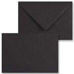 C6 Premium Envelopes 120gsm 114mm x 162mm Gummed Diamond Black Colour Used for Invitations, Birthdays, Greeting Cards All Occasions (Black, 25 Pack)