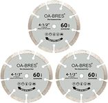 3Pack 4-1/2-Inch 60-Grit Diamond Compact Circular Saw Blade with 3/8-Inch Arbor, for Cutting Ceramic Tile, Stone Tile, Backer Board and Cement