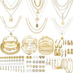 NEWITIN 69 Pieces Gold Jewelry Set 