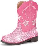 Choiran Cowboy Boots for Girls and Boys - Western Cowgirl Boots for Toddler Little Big Kids Riding Shoes with Side Zipper Round Toe