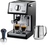De'Longhi ECP3420 Bar Pump Espresso and Cappuccino Machine with Milk Frothing Pitcher and Espresso Glasses