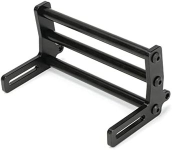 RC Front Bumper, Aluminum Alloy Front Bumper, RC Car Metal Front Bumper for 1/10 RC Car Crawler Chassis Gspeed LCG TRX4 SCX10 Dodge Power Wagon Cliffhanger Body Shell Accessory Parts (Black)
