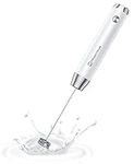Maestri House Rechargeable Milk Frother, Handheld Electric Foam Maker Waterproof Detachable Stainless Steel Whisk Drink Mixer Foamer for Lattes, Cappuccino,LunaFro NS