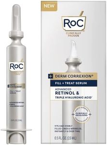 RoC Derm Correxion Fill + Treat Advanced Retinol Serum with Hyaluronic Acid for Forehead Wrinkles, Crow's Feet, Eleven Wrinkles, and Laugh Lines, Stocking Stuffer, 15ml