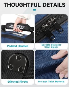 Findway Golf Travel Bag – Blue, Durable Protective Case