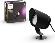 Philips Hue White & Color Ambiance Lily XL Outdoor Spotlight Extension, Smart LED Outdoors Lights (Hue Hub Required, Works with Alexa, Apple Homekit & Google Assistant), Black