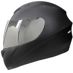 Zorax ZOR-819 Matt Black M (57-58cm) Full Face Motorbike Motorcycle Helmet Road Legal ECE 2206 + Mirrored Visor