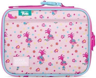 Simple Modern Trolls Kids Lunch Box for School | Reusable Insulated Lunch Bag for Toddler, Girl, and Boy | Meal Containers with Exterior & Interior Pockets | Hadley Collection | Trolls Poppy Mashup
