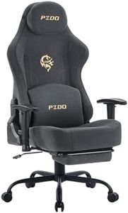 Submi Gaming Chair, Gaming Chairs for Adults, Ergonomic Computer Chairs with Footrest & Lumbar Support, High Back Fabric PC Office Chair, Gamer Chair, 165°Recliner, Teens, 350LBS, Comfy, Deep Grey