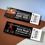 Custom Tickets for Events Personalized Fake Concert Events Ticket Keepsake Customized Souvenir Ticket for Sports Game or Events Customizable Gift For Birthday, Surprise, Party